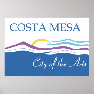 Costa Mesa city flagga Poster