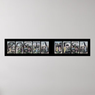 COSTA MESA Vintage Alphabet Brev Namn Art Poster