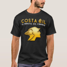Costa Oil Square Logotyp Mörk Tee