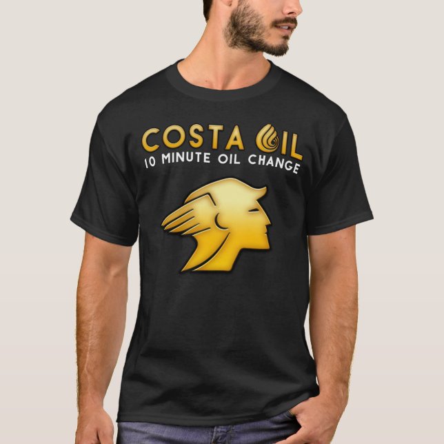 Costa Oil Square Logotyp Mörk Tee (Framsida)