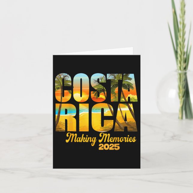 Costa Rica 2025 Skapa Minnen Matchande Familj Va Kort (Framsida)