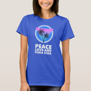 Costa Rica, 80:e fredens Kärlek och Pura Vida Han T Shirt