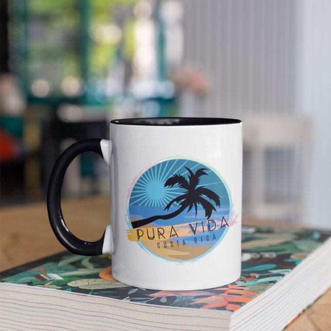 Costa Rica Beach Pura Vida Souvenir Mugg (Costa Rica Beach Pura Vida Souvenir Mug)