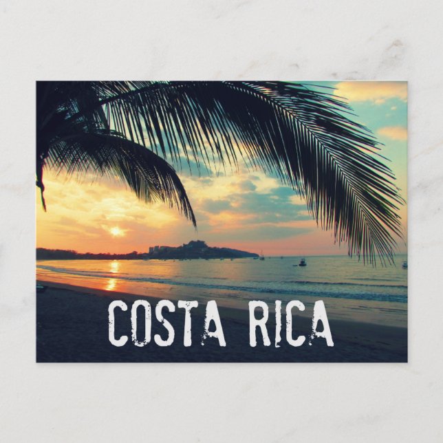 Costa Rica Beach-vykort Vykort (Framsida)