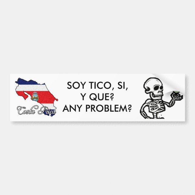 Costa Rica bildekal (Framsidan)