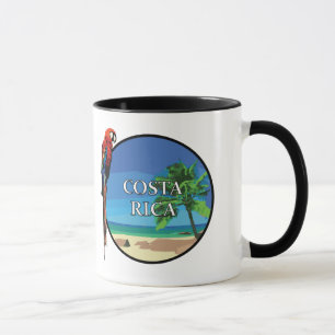 Costa Rica - Black 11 oz Ringer Mugg