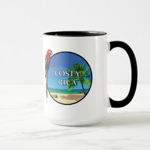 Costa Rica - Black 15 oz Ringer Mugg