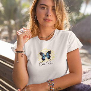 Costa Rica Blue Morpho Butterfly Souvenir T Shirt