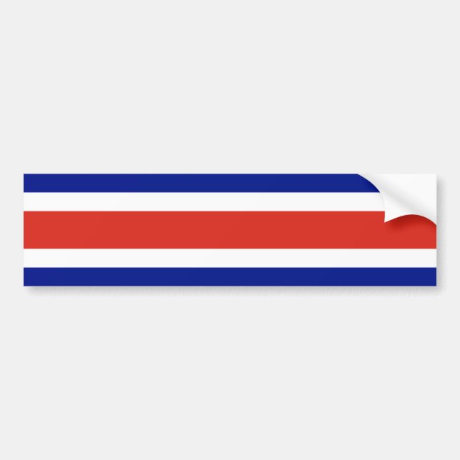 Costa Rica Civil Flagga Bildekal (Framsidan)