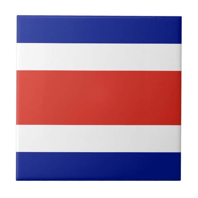 Costa Rica Civil Flagga Kakelplatta (Framsidan)