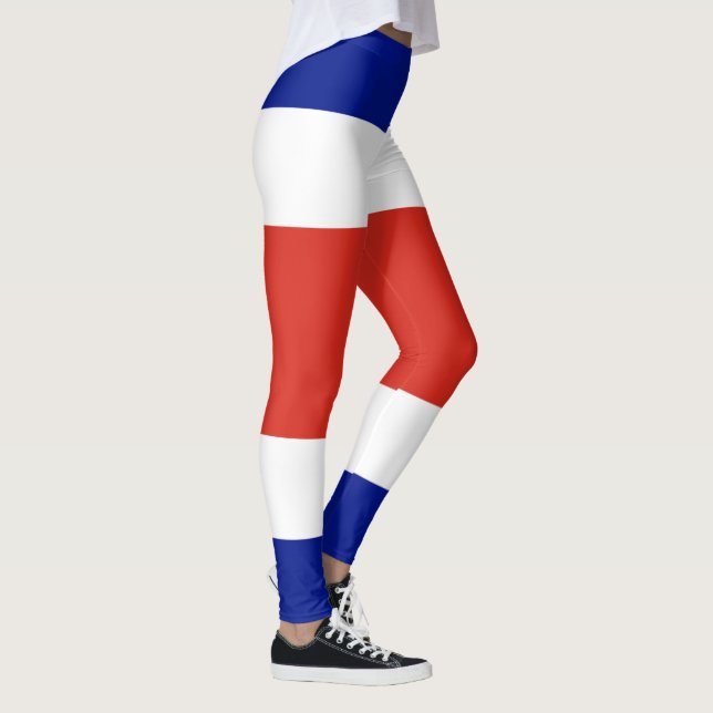 Costa Rica Civil Flagga Leggings (Höger)