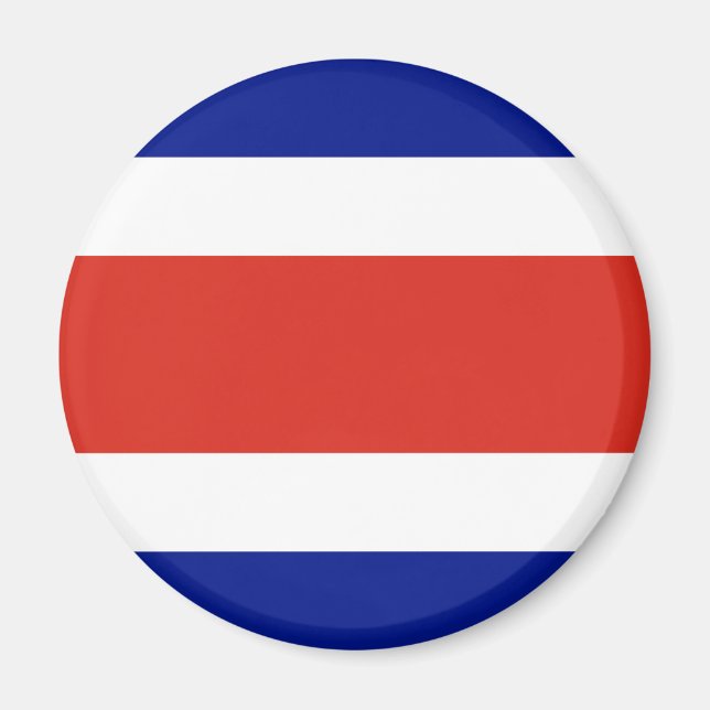 Costa Rica Civil Flagga Magnet (Framsidan)