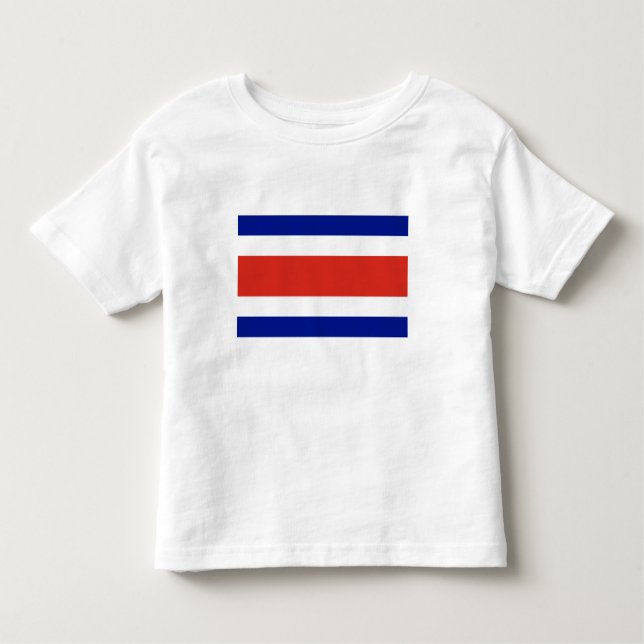 Costa Rica Civil Flagga T Shirt (Framsida)