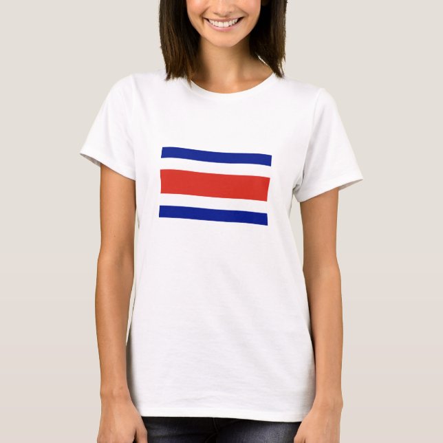 Costa Rica Civil Flagga T Shirt (Framsida)