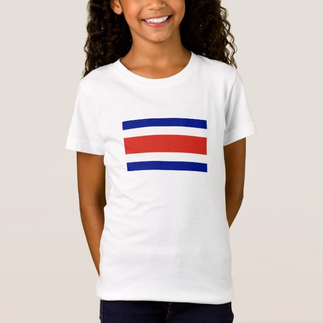 Costa Rica Civil Flagga T Shirt (Framsida)