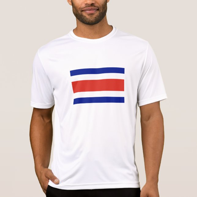 Costa Rica Civil Flagga T Shirt (Framsida)
