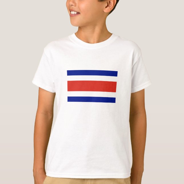 Costa Rica Civil Flagga T Shirt (Framsida)