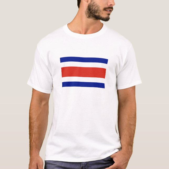 Costa Rica Civil Flagga T Shirt (Framsida)