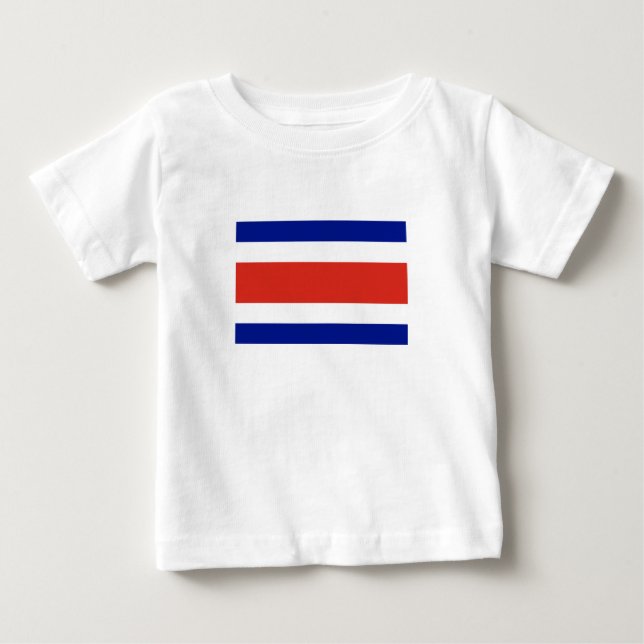 Costa Rica Civil Flagga T Shirt (Framsida)