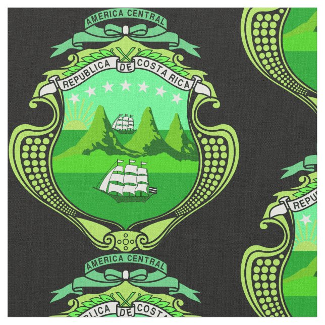 Costa Rica COA Fabric Tyg (Närbild)