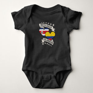 Costa Rica Colom, colombiansk Heart Flaggor Costa T Shirt