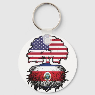 Costa Rica Costa Rican American USA Träd Roots Nyckelring