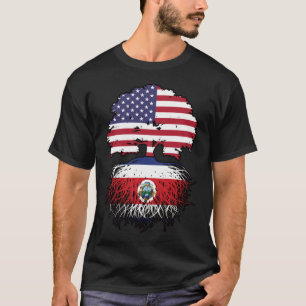 Costa Rica Costa Rican American USA Träd Roots T Shirt