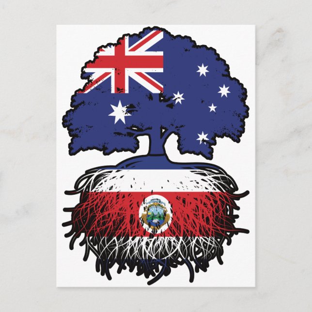 Costa Rica Costa Rican Australien Australien Träd Vykort (Framsida)