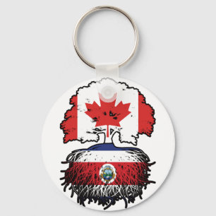 Costa Rica Costa Rican Canadian Canada Träd Roots Nyckelring