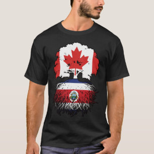 Costa Rica Costa Rican Canadian Canada Träd Roots T Shirt