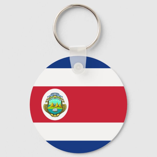 Costa Rica - Costa Rican National Flagga Nyckelring (Framsida)
