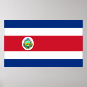 Costa Rica - Costa Rican National Flagga Poster