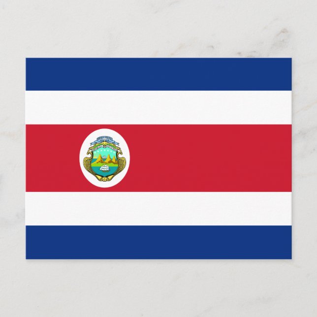 Costa Rica - Costa Rican National Flagga Vykort (Framsida)