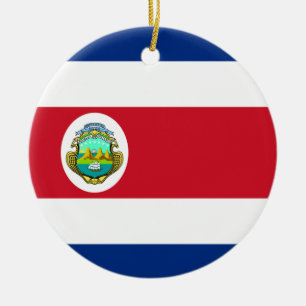 Costa Rica - costarikansk medborgareflagga Julgransprydnad Keramik