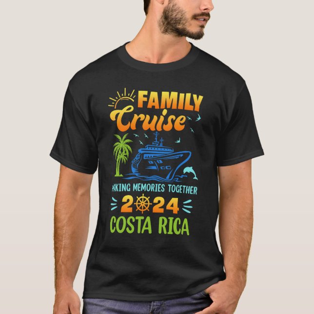 Costa Rica Cruise 2024 Family Friends Group Vacati T Shirt (Framsida)