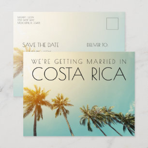 Costa Rica Destinationsbröllop Spara datumet Meddelande Vykort