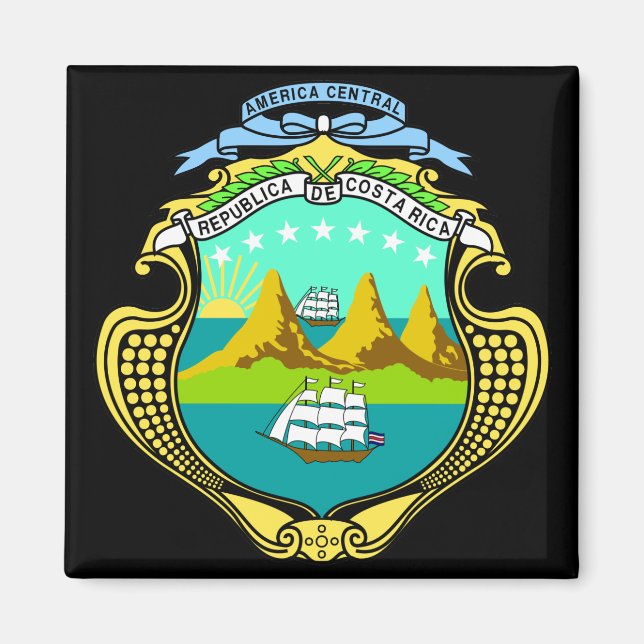 Costa Rica emblem Magnet (Framsidan)