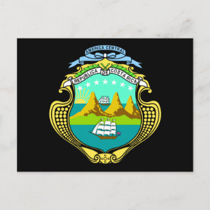 costa rica emblem vykort