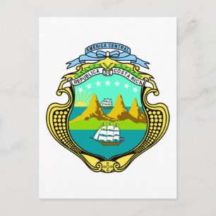 costa rica emblem vykort
