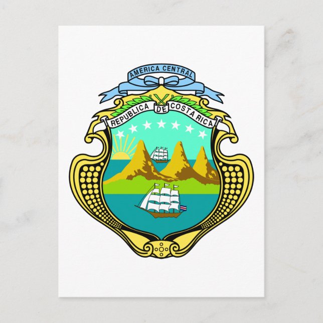 costa rica emblem vykort (Framsida)