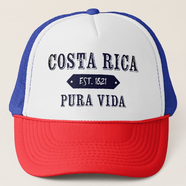 Costa Rica Est. 1821 Pura Vida Hat Keps (Framsida)