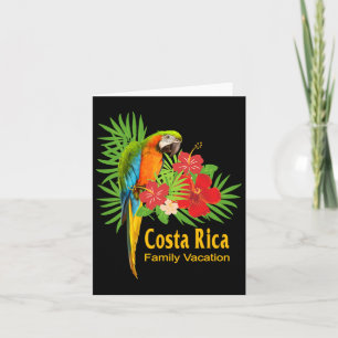 Costa Rica Familjesemester Papegoja Blommor Tropis Kort