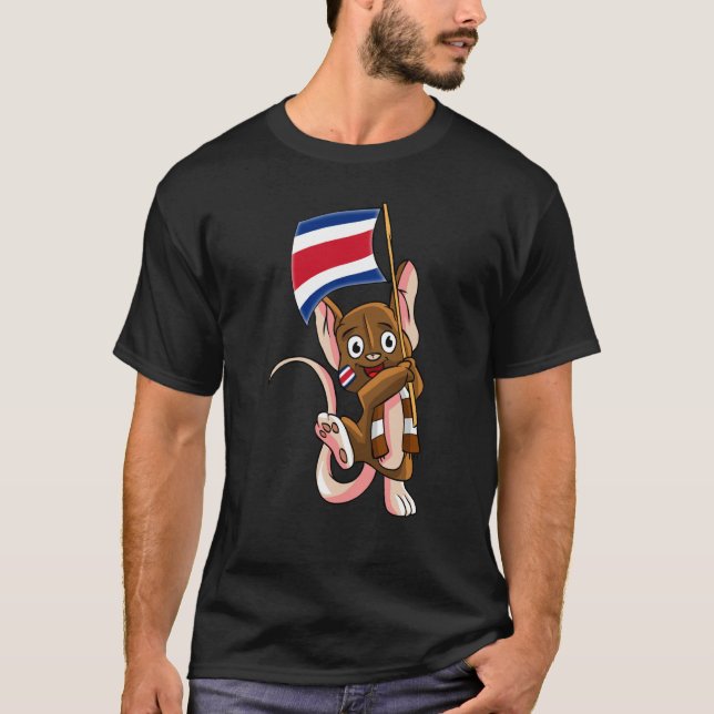 Costa Rica Fan Mouse T Shirt (Framsida)