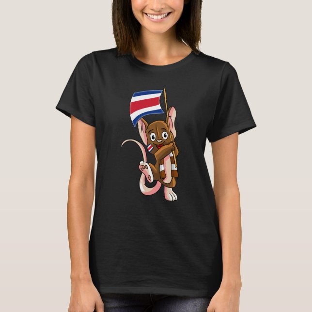 Costa Rica Fan Mouse T Shirt (Framsida)