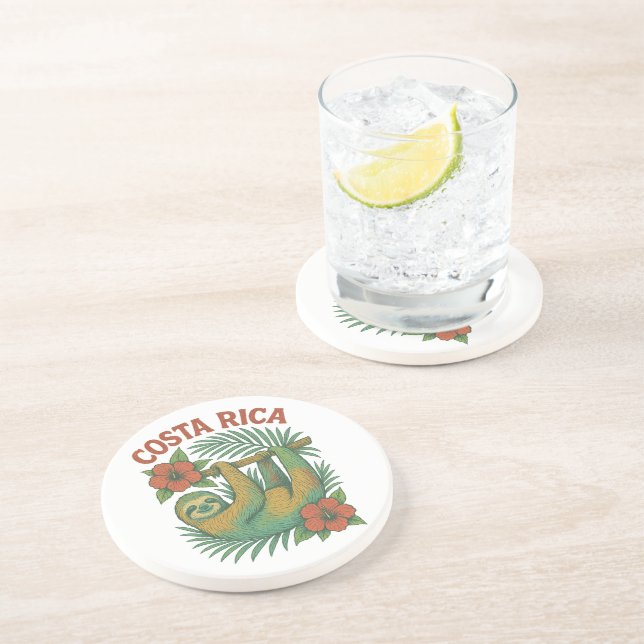 Costa Rica Färgglad Tropisk Sengångare  Underlägg (Sidan)