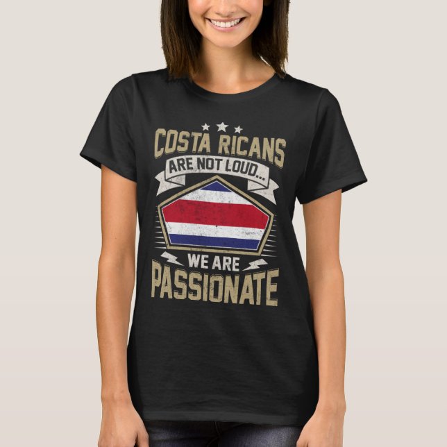 Costa Rica Flag Passionate Costa Ricans Girls & Wo T Shirt (Framsida)