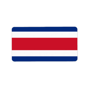 Costa Rica flagga Adressetikett