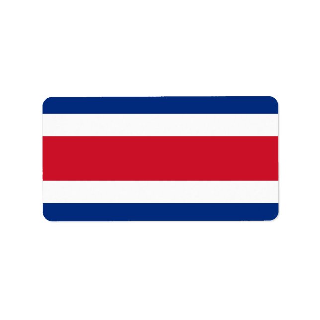 Costa Rica flagga Adressetikett (Framsidan)