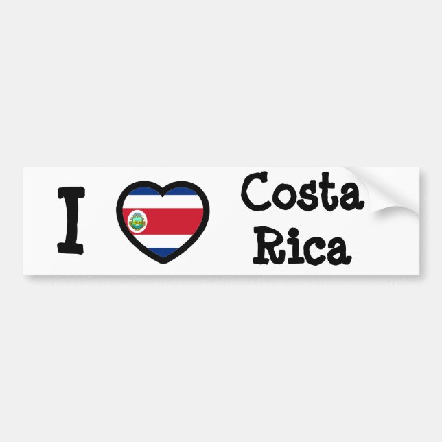 Costa Rica Flagga Bildekal (Framsidan)