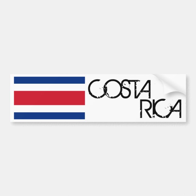 Costa Rica flagga Bildekal (Framsidan)